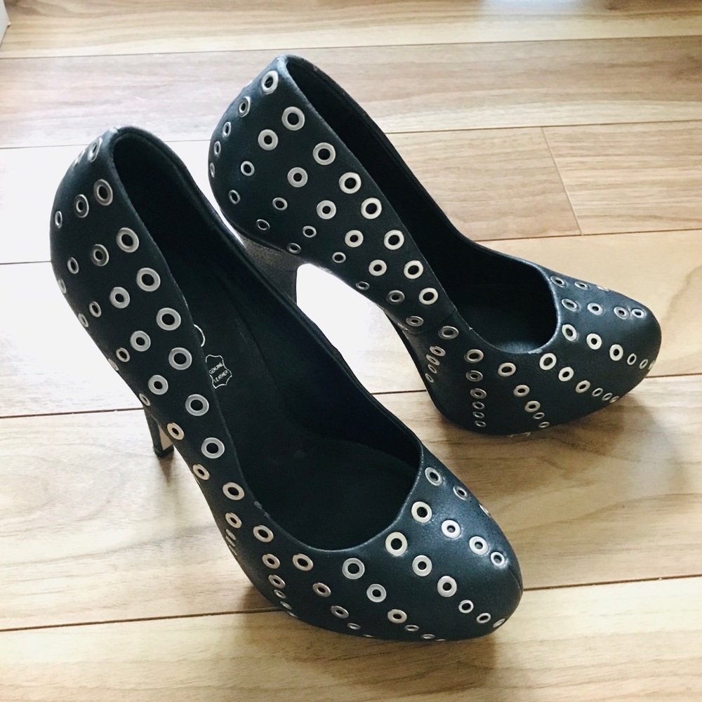 Aldo Dotted High Heels Genuine Leather